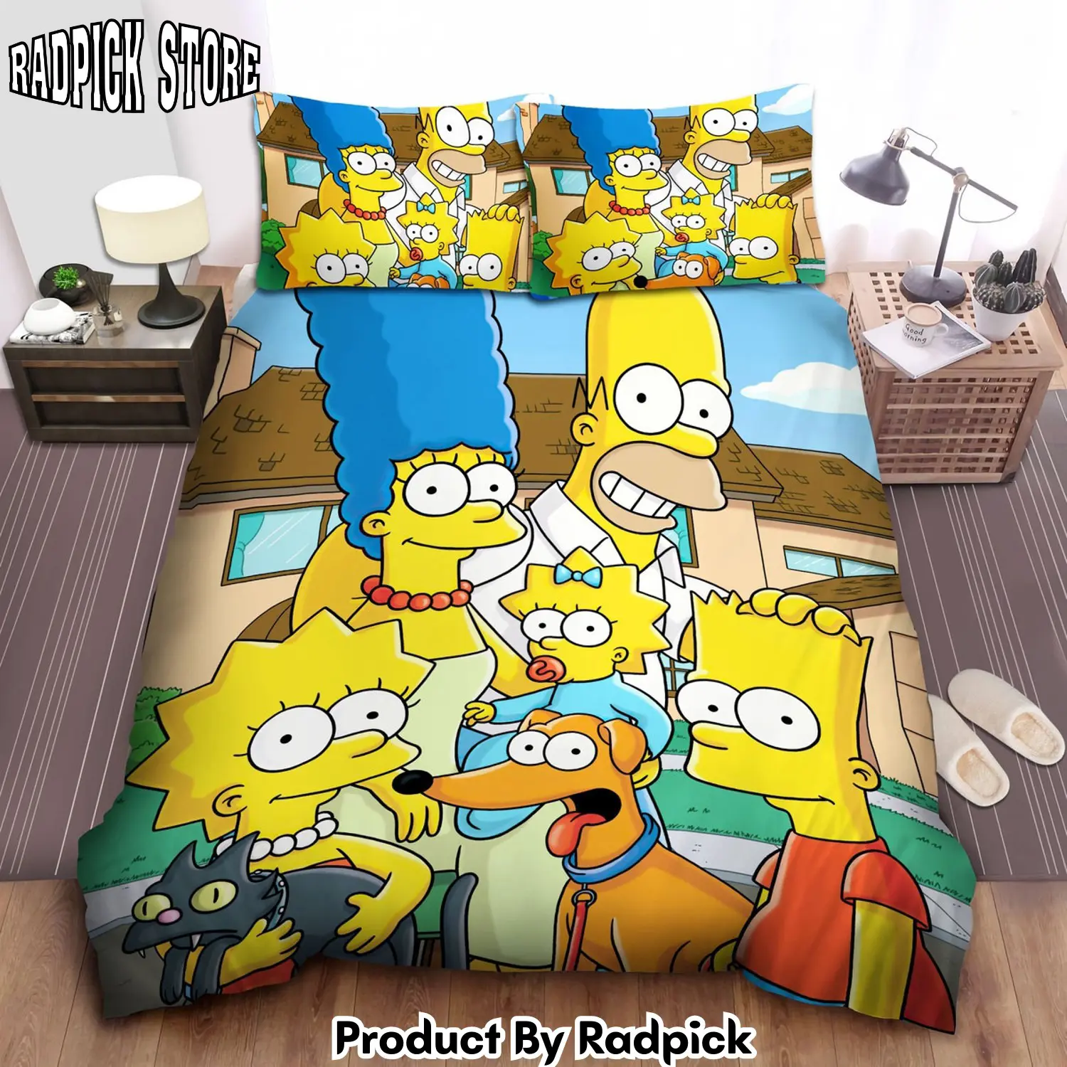 Radpick simpsons family photo bedding set duvet cover comforter bed sheets rp3272308